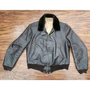 Sierra California Horsehide Leather Jacket Aviator Flight Bomber Jacket 40s OBO
